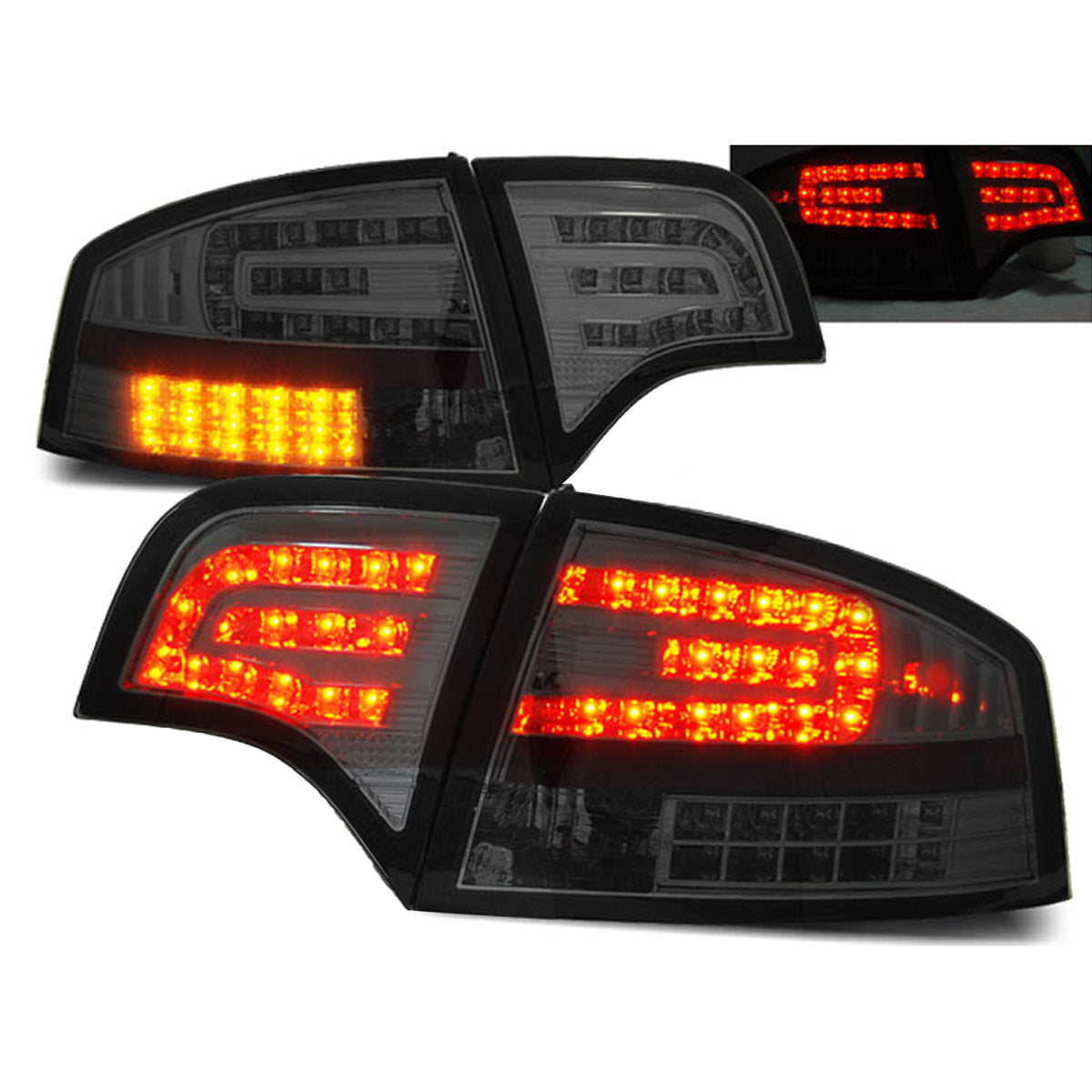 LED Rücklichter Rauch passend für Audi A4 B7 11.04-03.08 Limousine