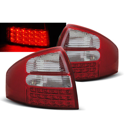 LED Rücklichter Rot Weiß passend für Audi A6 05.97-05.04 Limousine