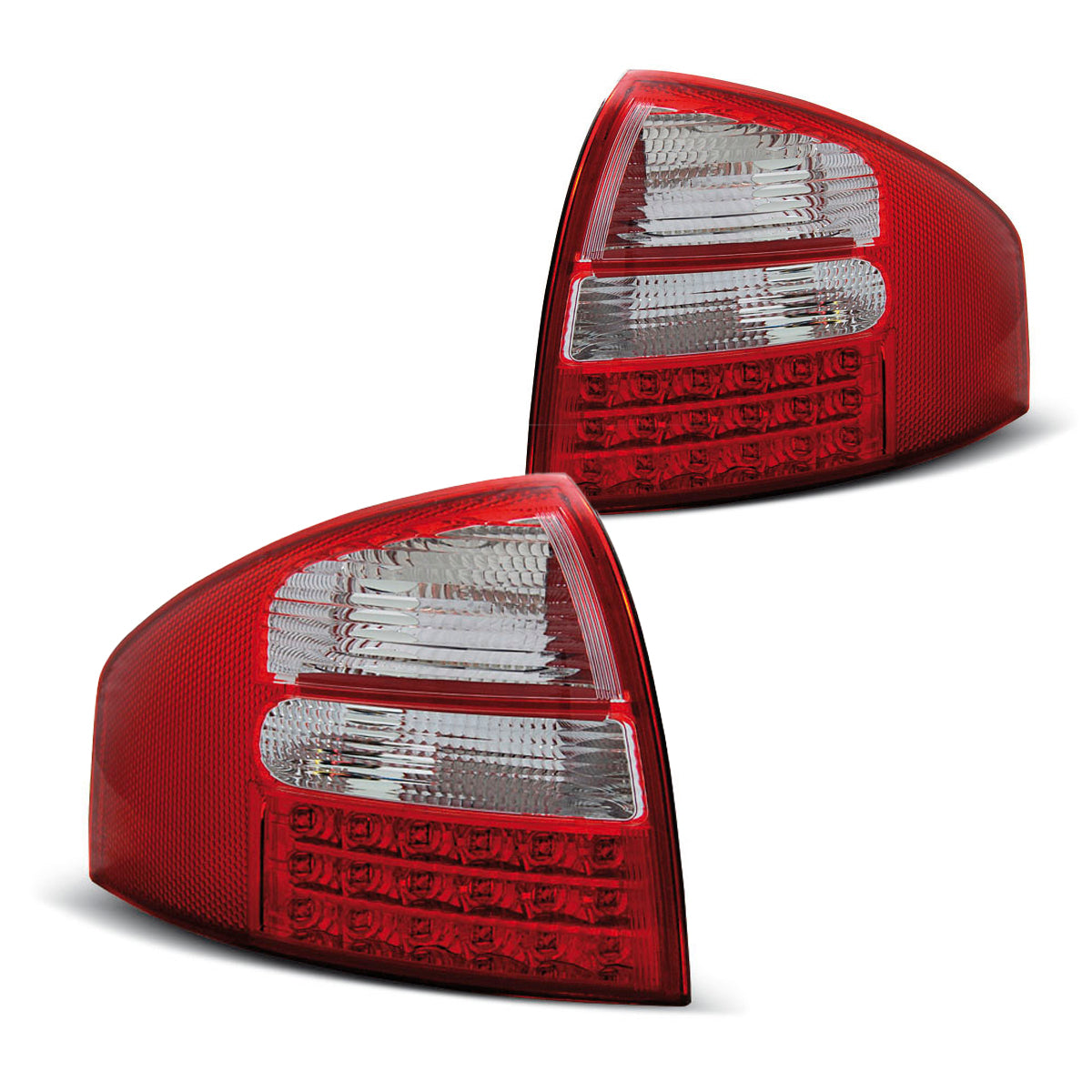 LED Rücklichter Rot Weiß passend für Audi A6 05.97-05.04 Limousine