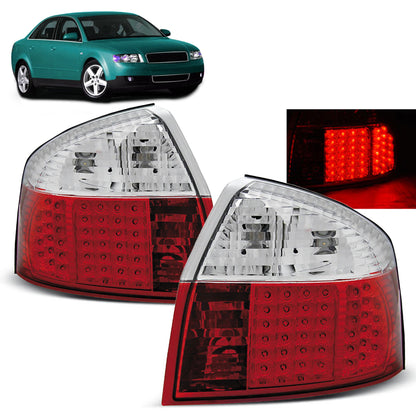 LED Rücklichter Rot Weiß passend für Audi A4 10.00-10.04