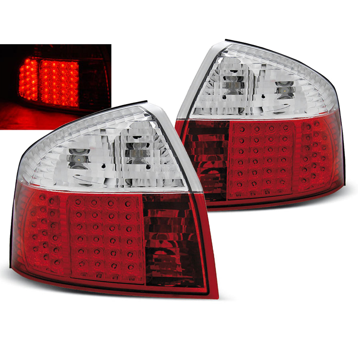 LED Rücklichter Rot Weiß passend für Audi A4 10.00-10.04