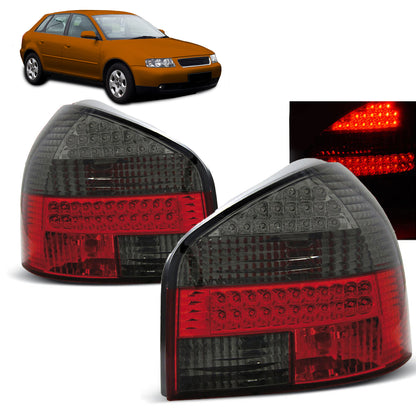 LED Rücklichter Rot Rauch passend für Audi A3 08.96-08.00