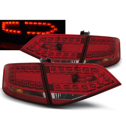 LED Rücklichter Rot Weiß passend für Audi A4 B8 08-11 Limousine