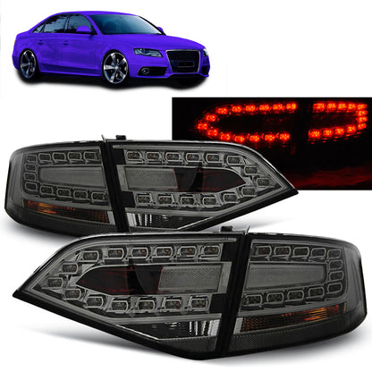 LED Rücklichter Rauch passend für Audi A4 B8 08-11 Limousine