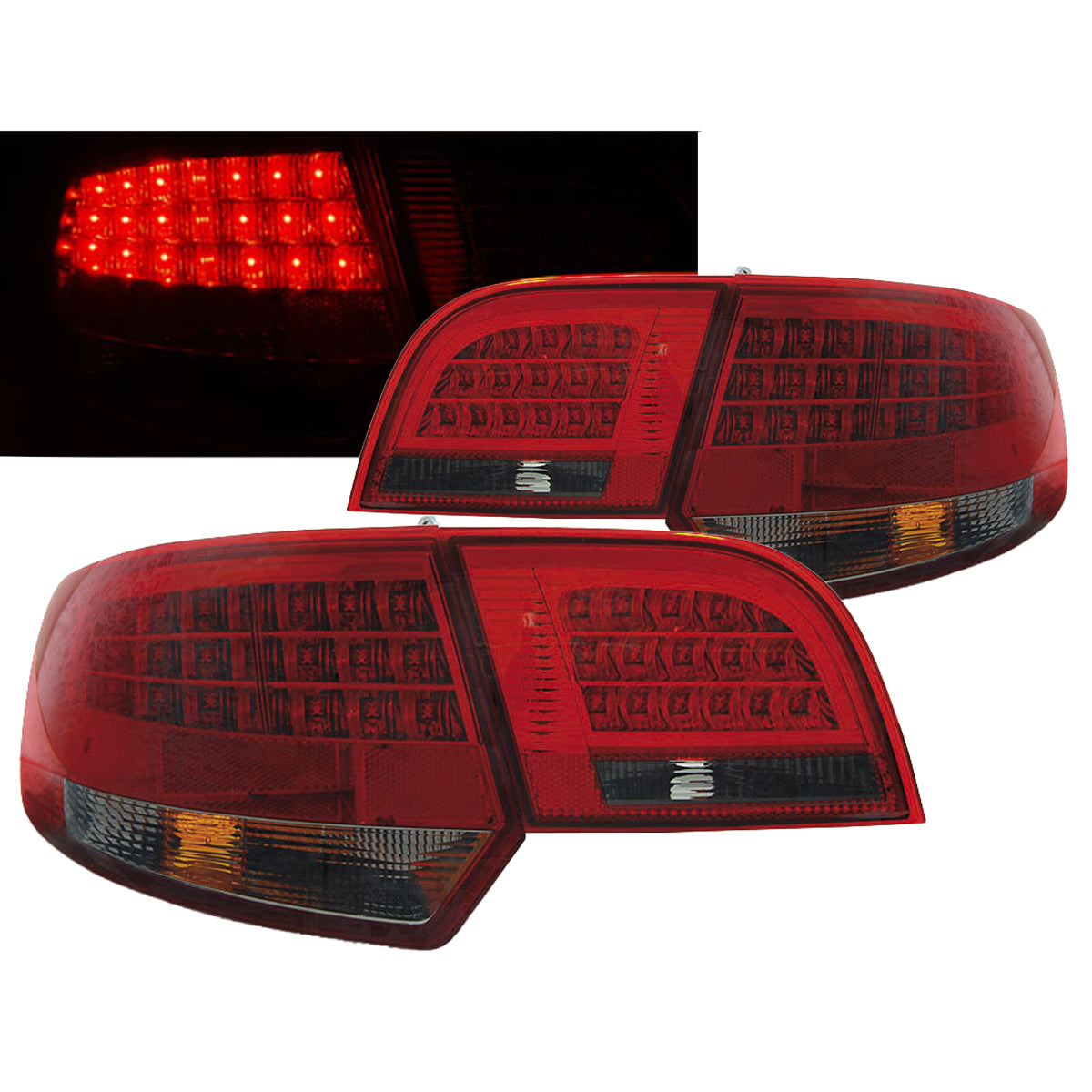 LED Rücklichter Rot Rauch passend für Audi A3 8P 04-08 Sportback