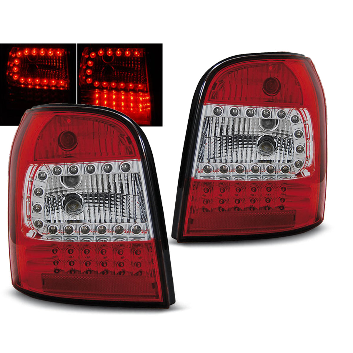 LED Rücklichter Rot Weiß passend für Audi A4 94-01 Avant