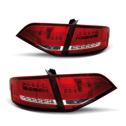 LED Rücklichter Rot Weiß passend für Audi A4 B8 08-11 Limousine