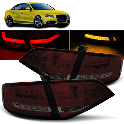 LED Rücklichter Rot Rauch passend für Audi A4 B8 08-11