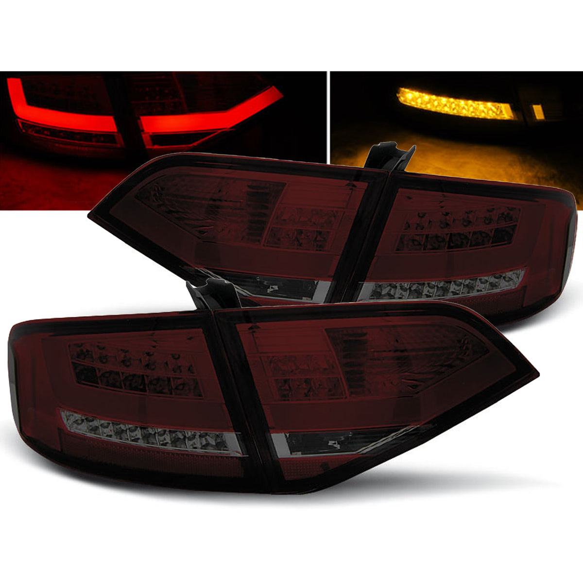 LED Rücklichter Rot Rauch passend für Audi A4 B8 08-11