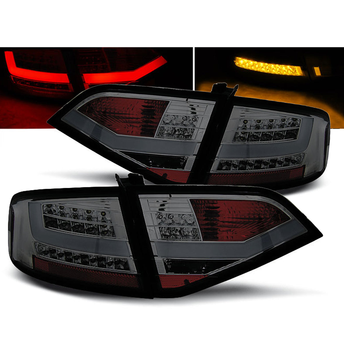 LED Rücklichter Rauch passend für Audi A4 B8 08-11 Limousine