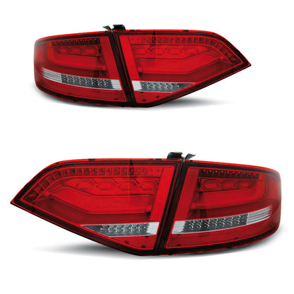LED Rücklichter Rot Weiß passend für Audi A4 B8 08-11 Limousine
