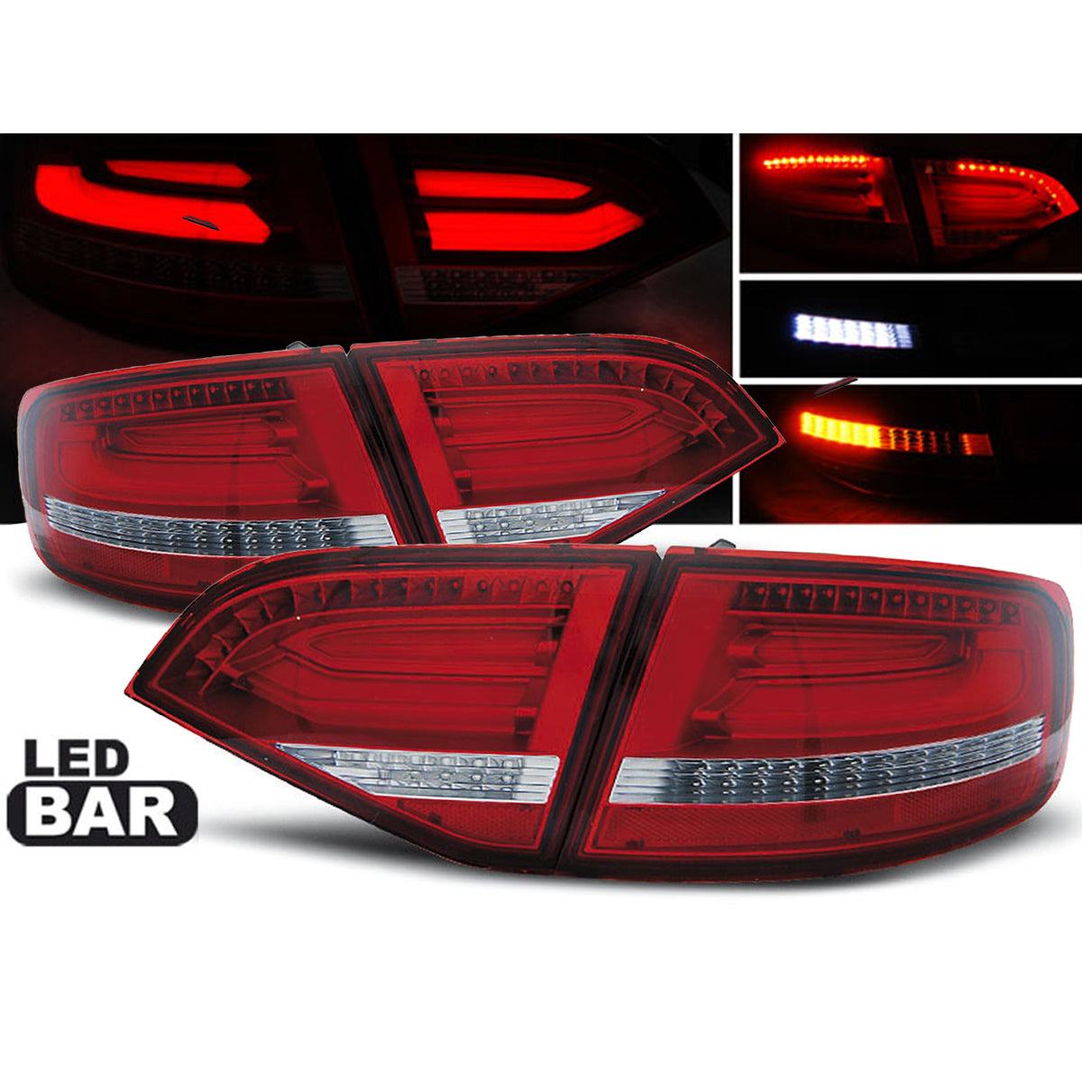 LED Rücklichter Rot Weiß passend für Audi A4 B8 08-11 Avant