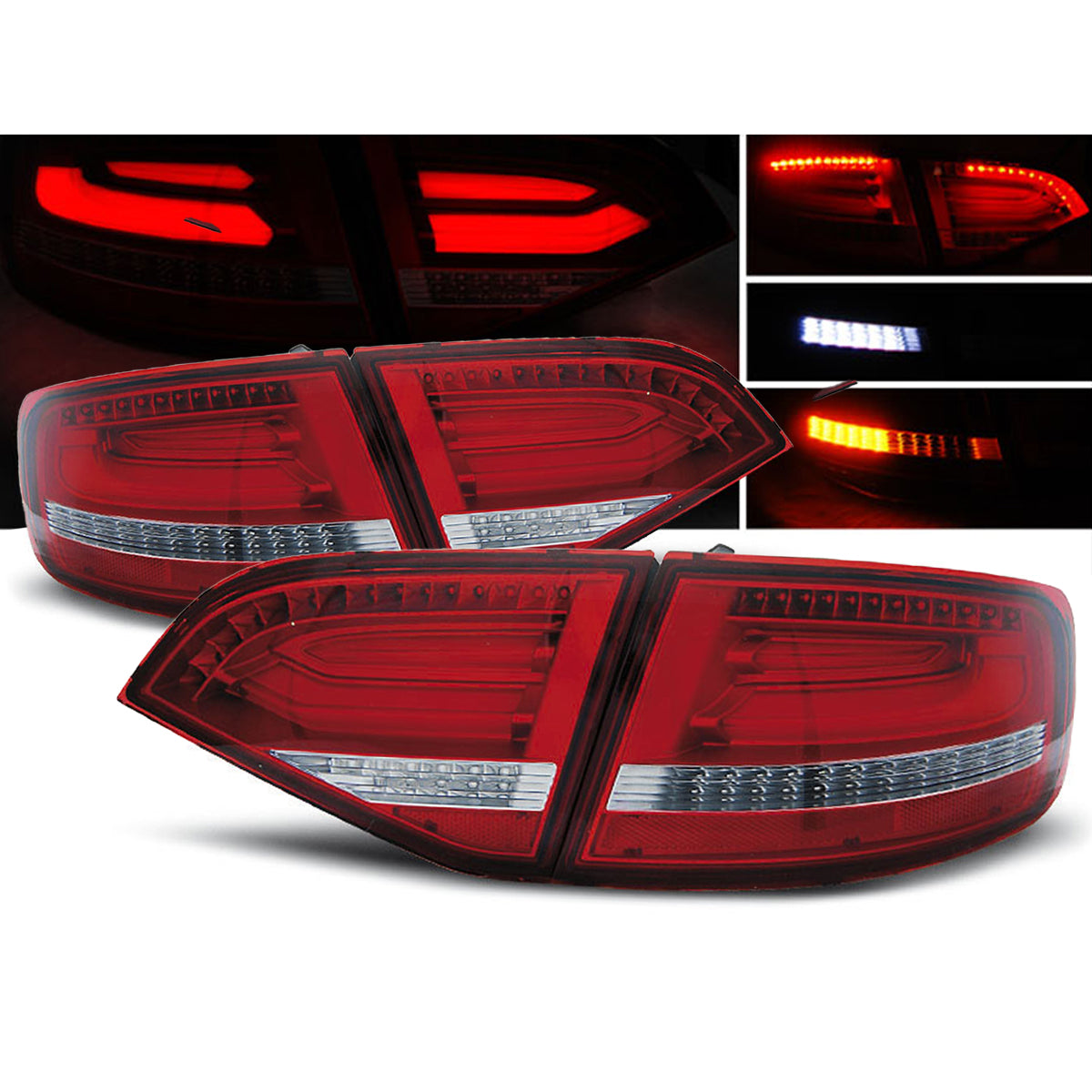 LED Rücklichter Rot Weiß passend für Audi A4 B8 08-11 Avant