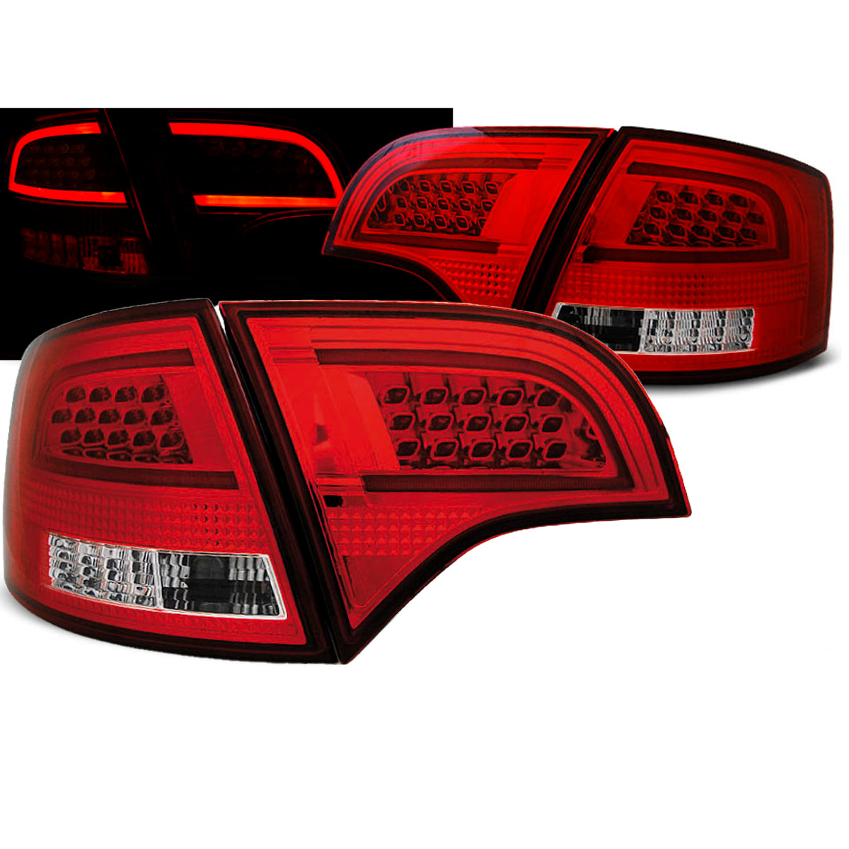 LED Leistenrücklichter Rot Weiß passend für Audi A4 B7 11.04-03.08 Avant