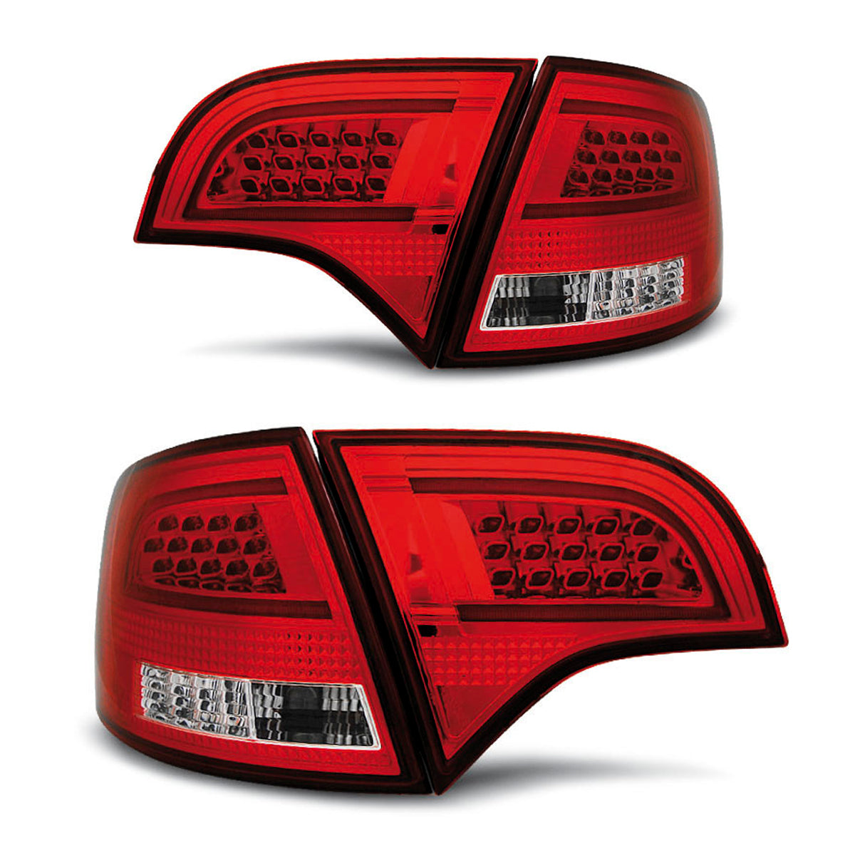 LED Leistenrücklichter Rot Weiß passend für Audi A4 B7 11.04-03.08 Avant
