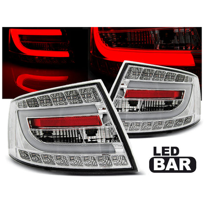 LED Rücklichter Chrom passend für Audi A6 C6 Limousine 04.04-08 6PIN