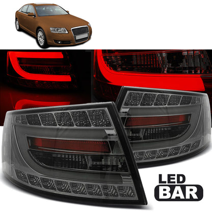 LED Rücklichter Rauch passend für Audi A6 C6 Limousine 04.04-08 6PIN