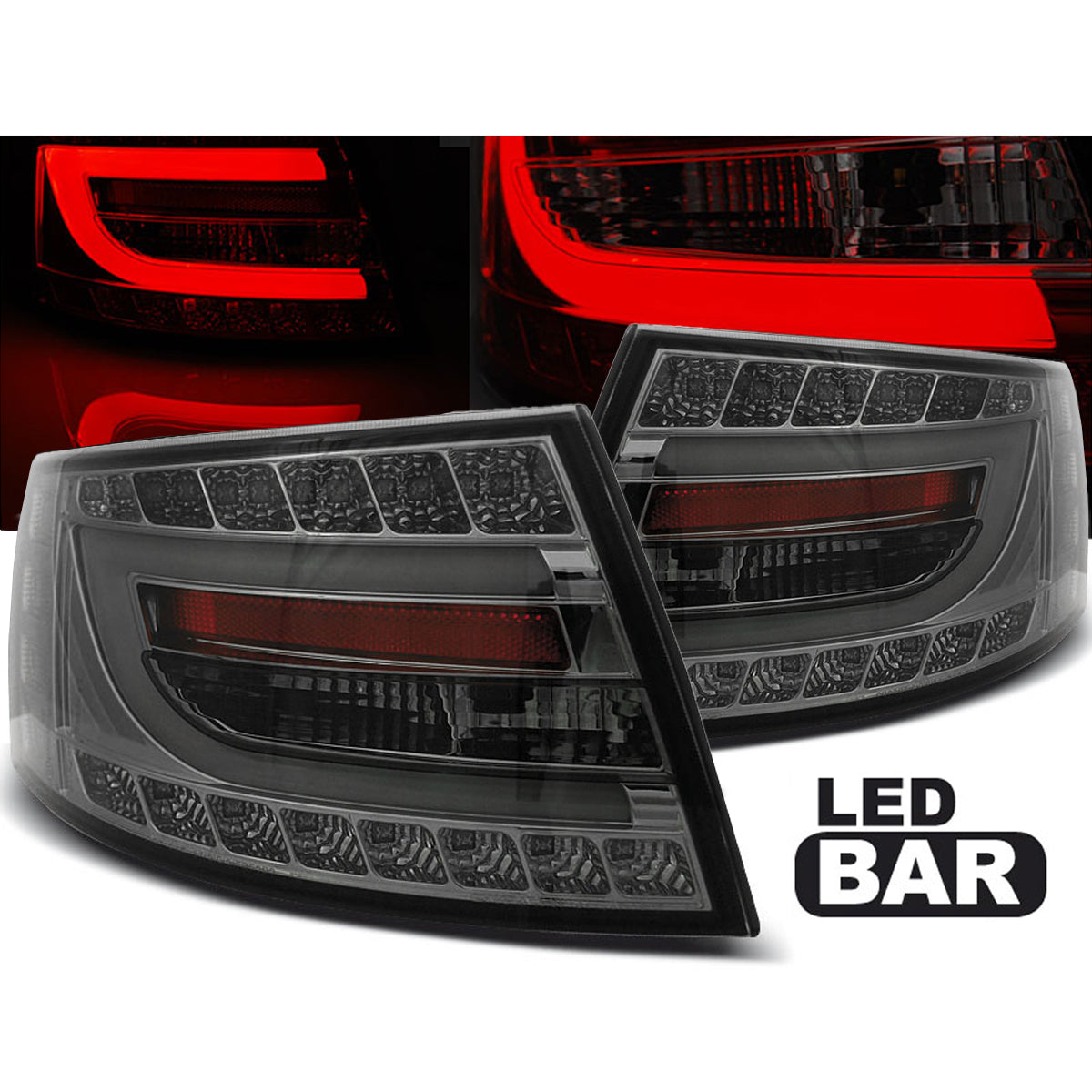 LED Rücklichter Rauch passend für Audi A6 C6 Limousine 04.04-08 6PIN