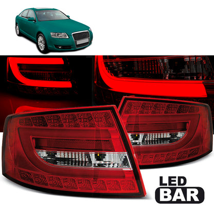 LED Rücklichter Rot Weiß passend für Audi A6 C6 Limousine 04.04-08 7PIN