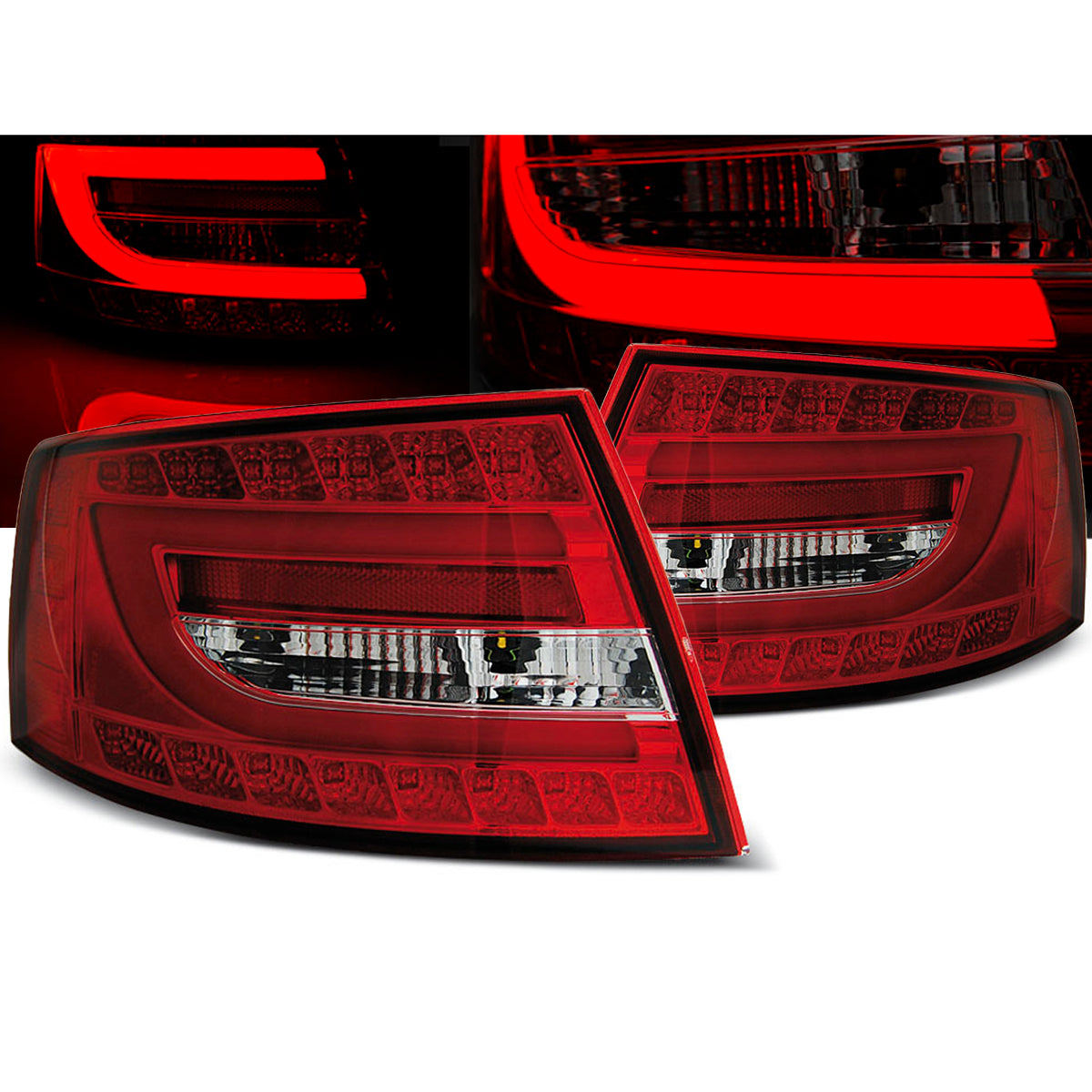 LED Rücklichter Rot Weiß passend für Audi A6 C6 Limousine 04.04-08 7PIN