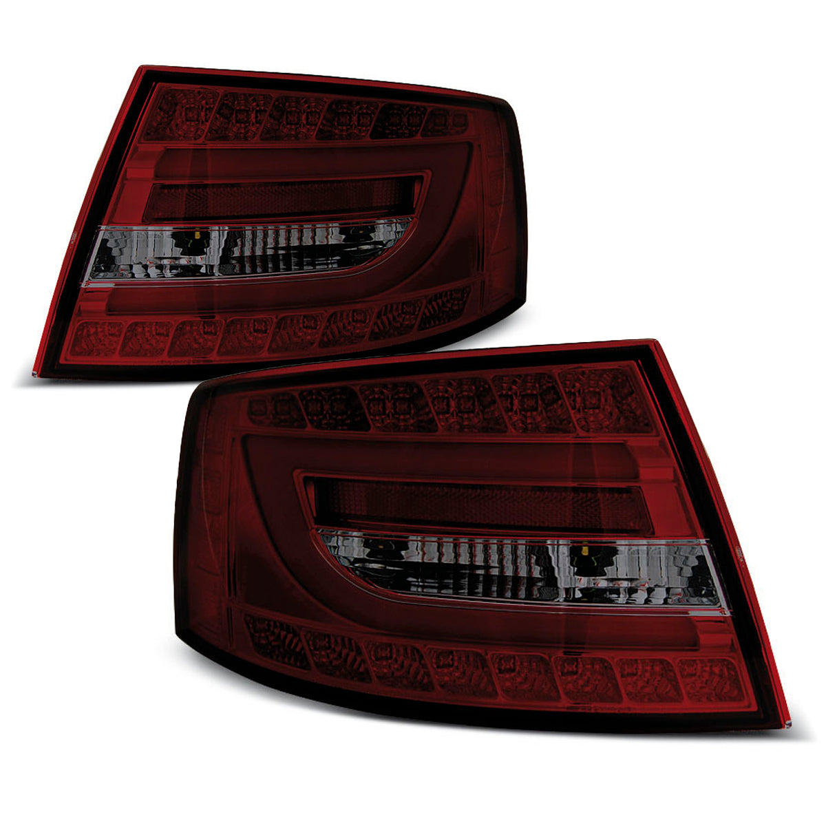 LED Rücklichter Rot Rauch passend für Audi A6 C6 Limousine 04.04-08 7PIN