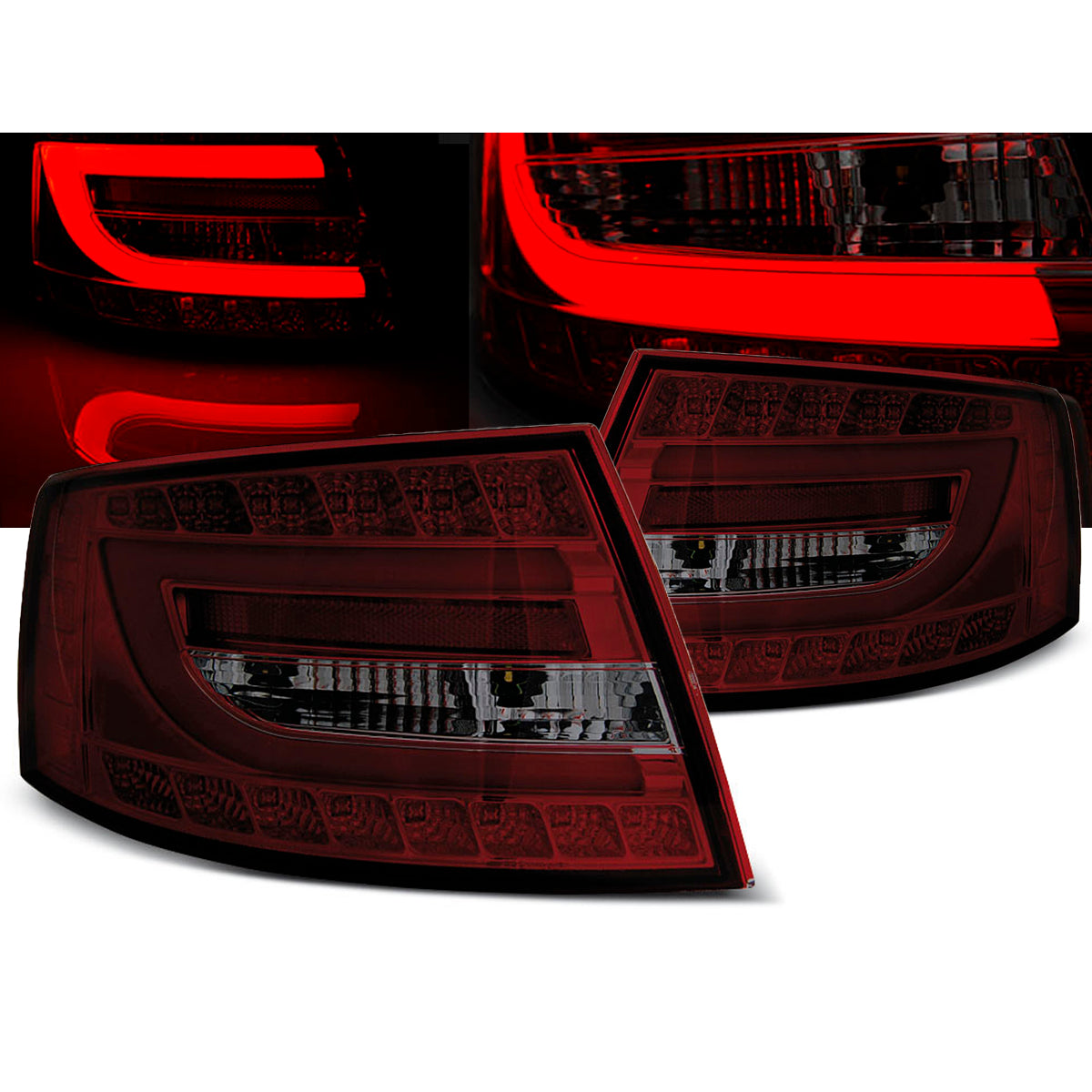 LED Rücklichter Rot Rauch passend für Audi A6 C6 Limousine 04.04-08 7PIN