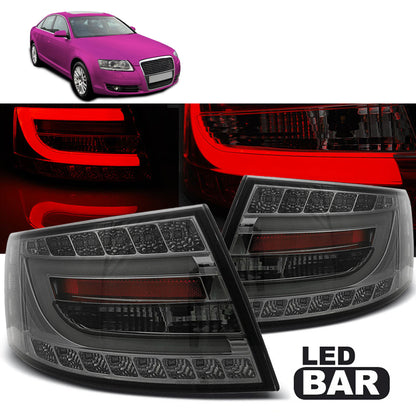 LED Rücklichter Rauch passend für Audi A6 C6 Limousine 04.04-08 7PIN