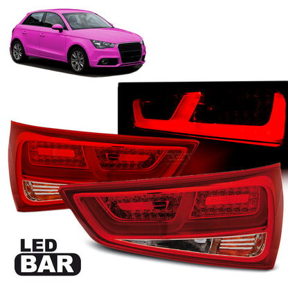 LED Rücklichter Rot Weiß passend für Audi A1 2010-12.2014