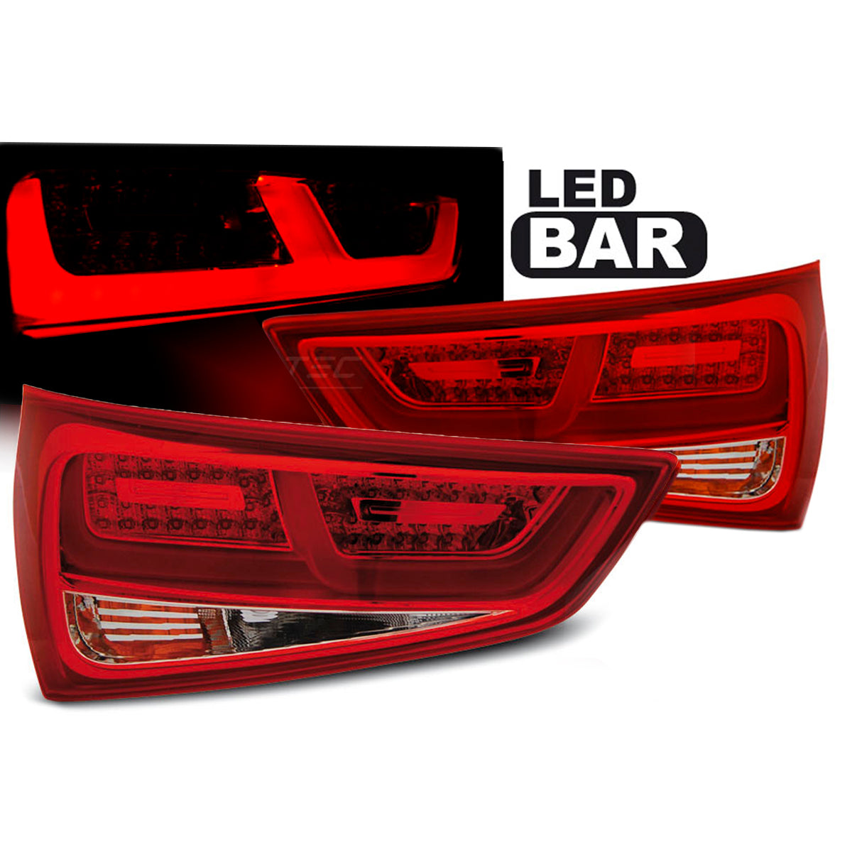 LED Rücklichter Rot Weiß passend für Audi A1 2010-12.2014
