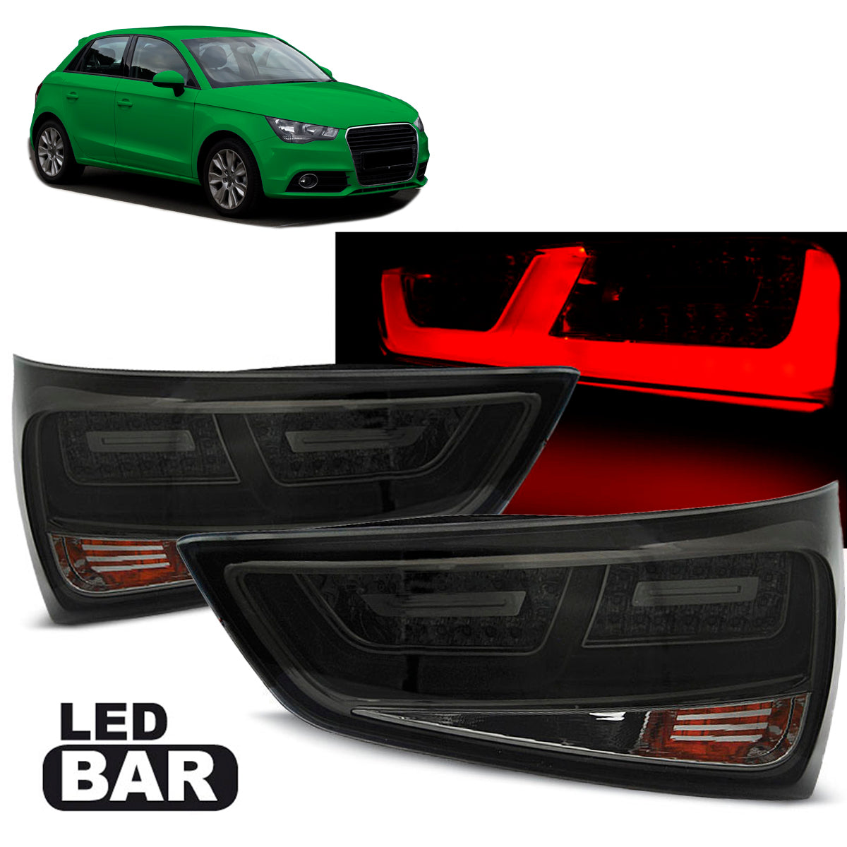 LED Rücklichter Rauch passend für Audi A1 2010-12.2014