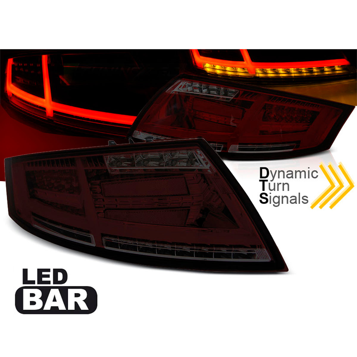 LED BAR Rücklichter Rot Rauch passend für Audi TT 04.06-02.14