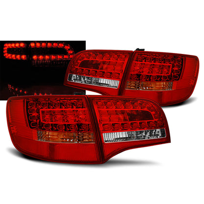 LED Rücklichter Rot Weiß passend für Audi A6 C6 05-08 Avant