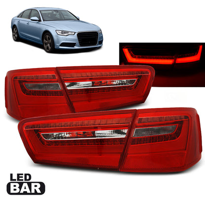 LED Rücklichter Rot Weiß passend für Audi A6 C7 11-10.14