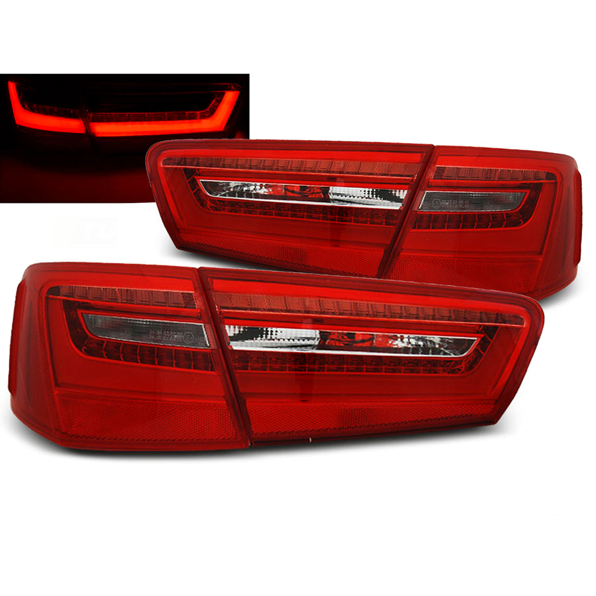 LED Rücklichter Rot Weiß passend für Audi A6 C7 11-10.14
