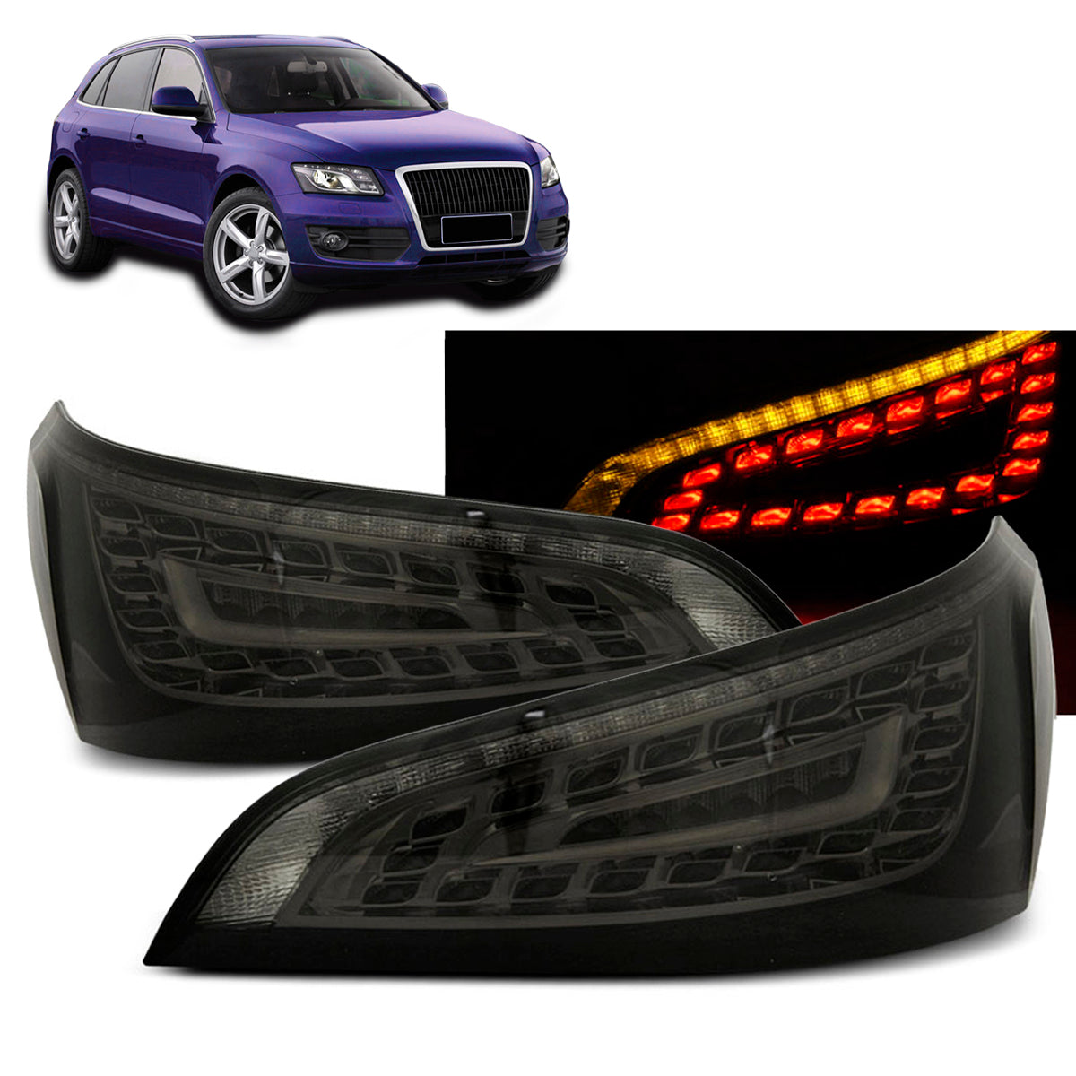 LED Rücklichter Rauch passend für Audi Q5 08-12