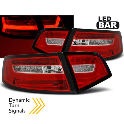 LED BAR Rücklichter Rot Weiß SEQ passend für Audi A6 08-11 Limousine