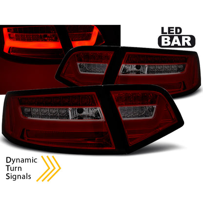 LED BAR Rücklichter Rot Rauch SEQ passend für Audi A6 08-11 Limousine