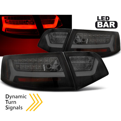 LED BAR Rücklichter Schwarz Rauch SEQ passend für Audi A6 08-11 Limousine
