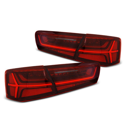 LED BAR Rücklichter Rot Weiß SEQ passend für Audi A6 C7 11-14 Limousine