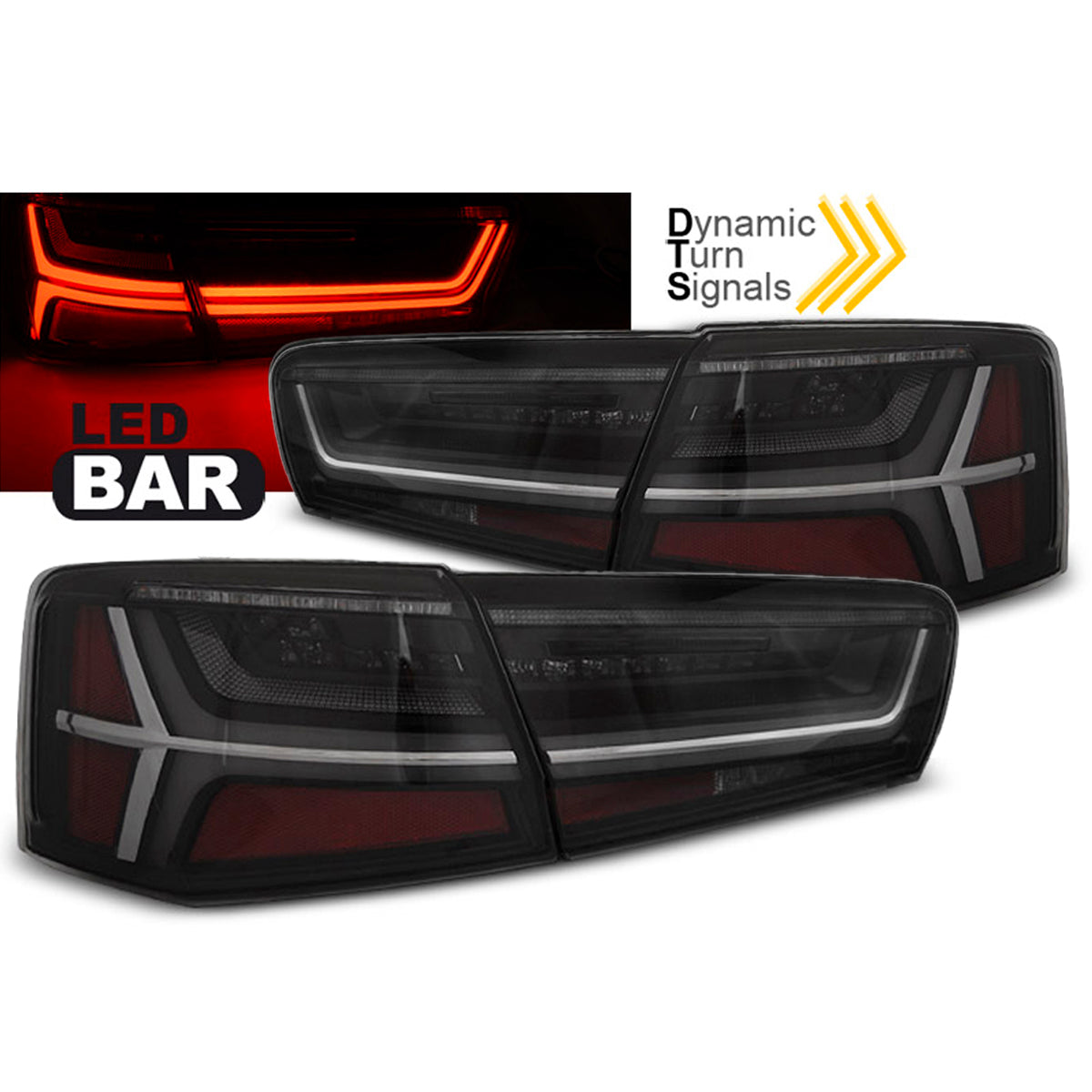 LED BAR Rücklichter Rauch SEQ passend für Audi A6 C7 11-14 Limousine