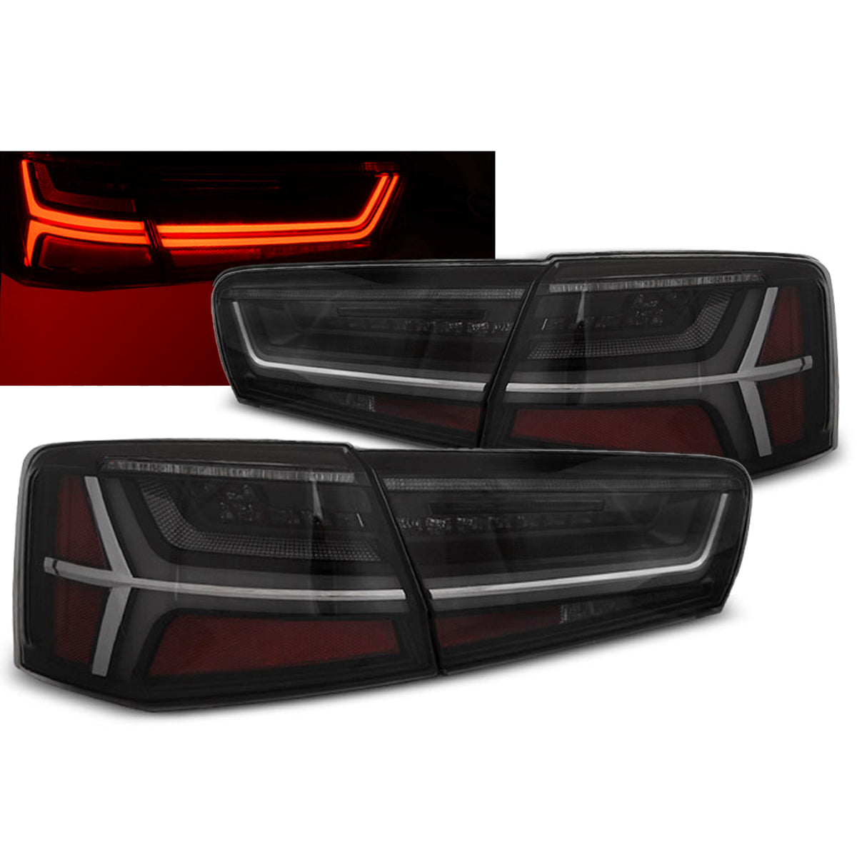 LED BAR Rücklichter Rauch SEQ passend für Audi A6 C7 11-14 Limousine