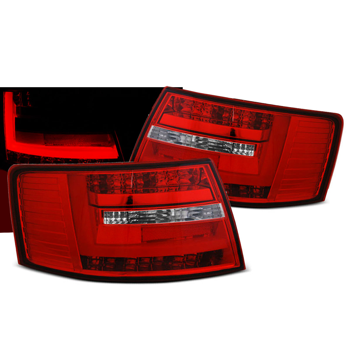LED BAR Rücklichter Rot Weiß passend für Audi A6 C6 Limousine 04.04-08 6-PIN