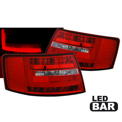 LED BAR Rücklichter Rot Weiß passend für Audi A6 C6 Limousine 04.04-08 7-PIN