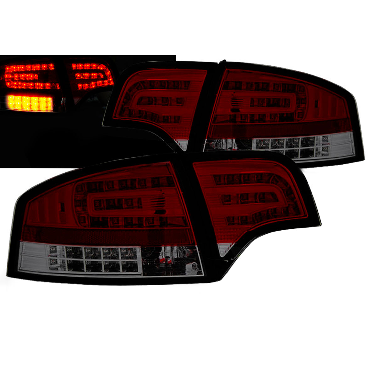 LED Rücklichter Rot Rauch passend für Audi A4 B7 11.04-03.08 Limousine