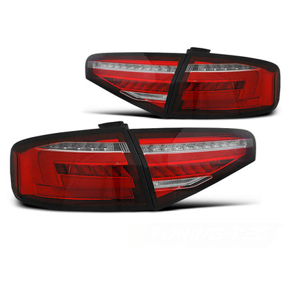 LED BAR Rücklichter Rot Weiß SEQ passend für Audi A4 B8 12-15 Limousine OEM LED