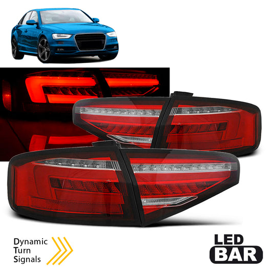 LED BAR Rücklichter Rot Weiß SEQ passend für Audi A4 B8 12-15 Limousine OEM Glühbirne
