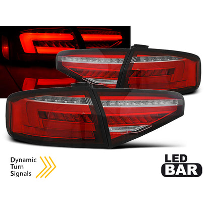 LED BAR Rücklichter Rot Weiß SEQ passend für Audi A4 B8 12-15 Limousine OEM Glühbirne