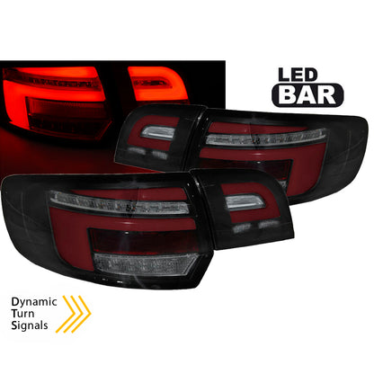 LED BAR Rot Rücklichter Schwarz SEQ passend für Audi A3 8P 5D 03-08