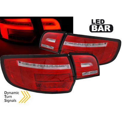 LED BAR Rücklichter Rot Weiß SEQ passend für Audi A3 8P 5D 08-12