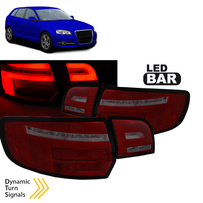 LED BAR Rücklichter Rot Rauch SEQ passend für Audi A3 8P 5D 08-12